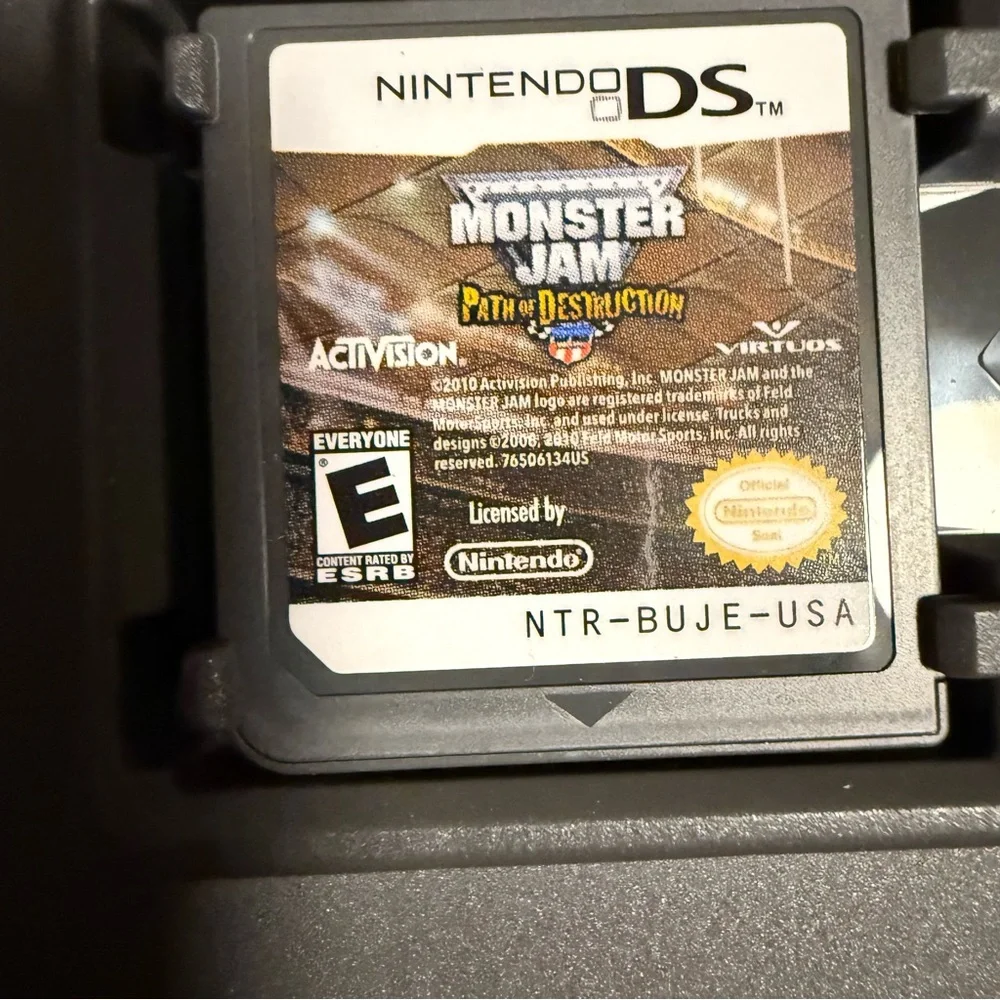 Monster Jam: Path of Destruction‎ (Nintendo DS, 2010) With Manuals